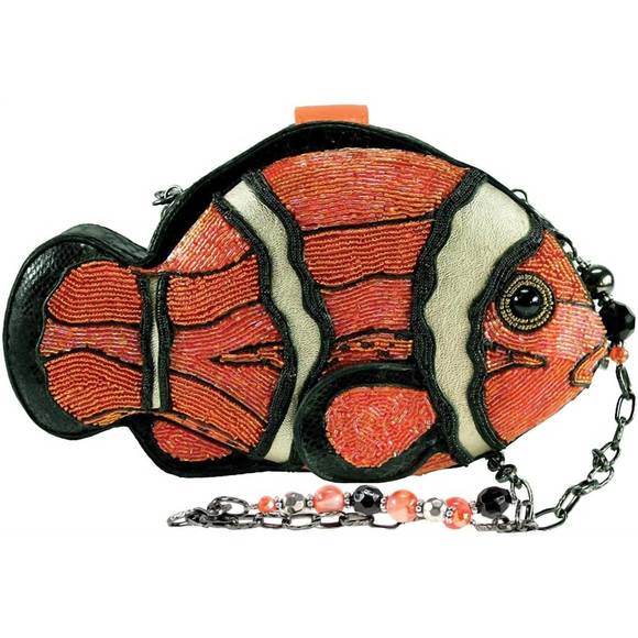 MARY FRANCES Handbags - NEW MARY FRANCES clowning around fish purse hand bag in coral